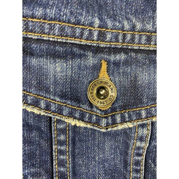 Lauren Jeans Co. Premium Jean Jacket Womens Small Petite Blue 100% Cotton - Picture 7 of 12